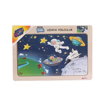 ONY-77 78 79 80 Ahşap Eğitici Puzzle Uzaya Yolculuk -Onyıl