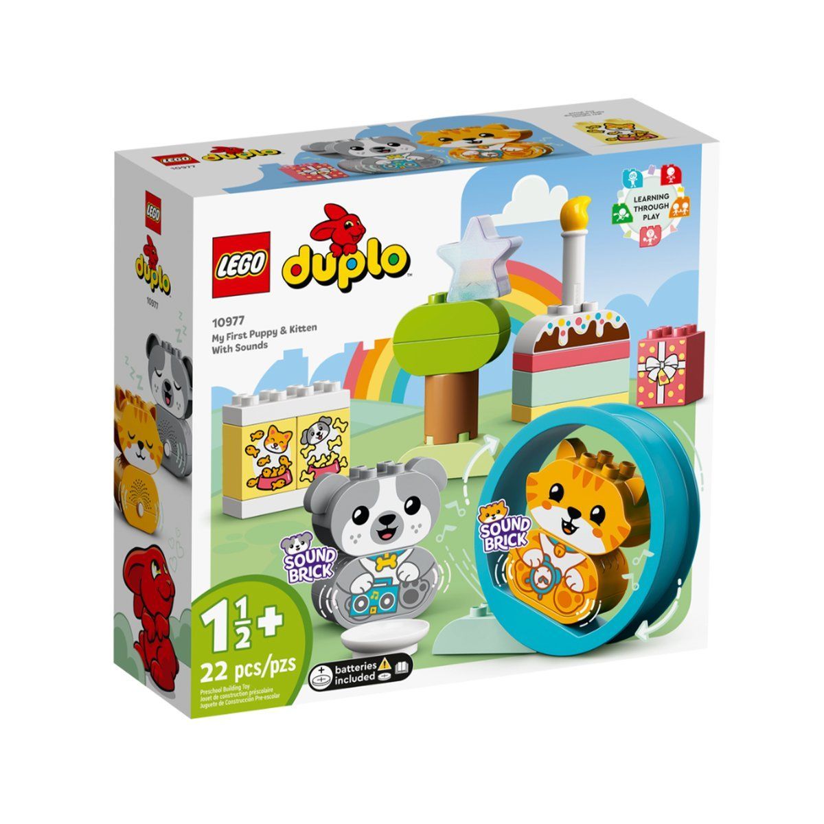 10977 Lego Duplo - İlk Yavru Köpeğim ve Yavru Kedim, Sesli , 22 parça +1,5 yaş