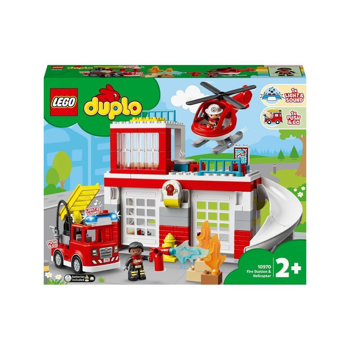 10970 Lego Duplo İtfaiye Merkezi ve Helikopter, 117 parça +2 yaş