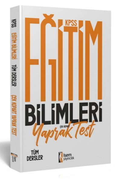 İsem Yayıncılık 2023 KPSS Eğitim Bilimleri Tüm Dersler Çek Kopart Yaprak Testi