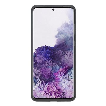 Samsung Galaxy S20 Ultra Uyumlu Deri Arka Kapak RST1 Siyah