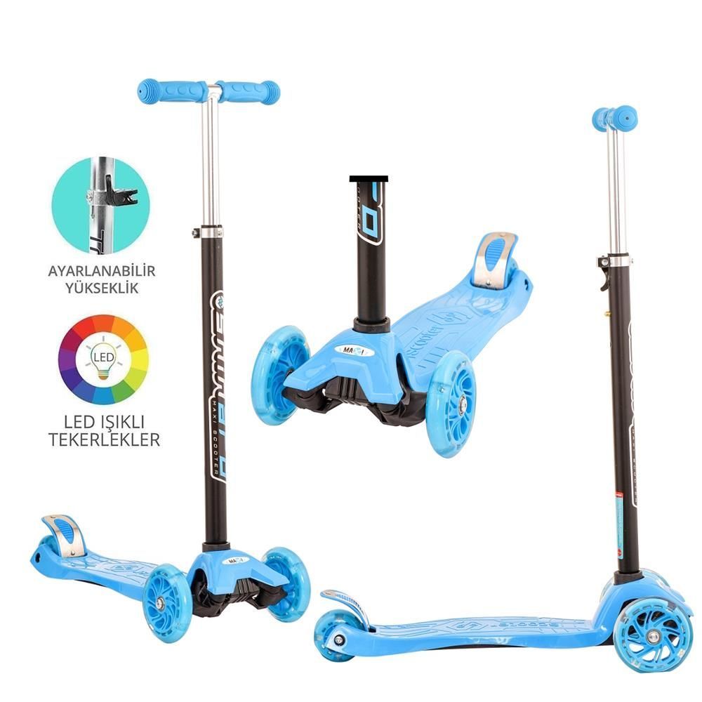 Torutoys Mavi Twist Işıklı Scooter Kırmızı