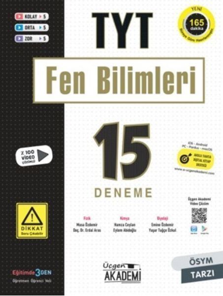 Üçgen Akademi TYT Fen Bilimleri 15 li Deneme Sınavı