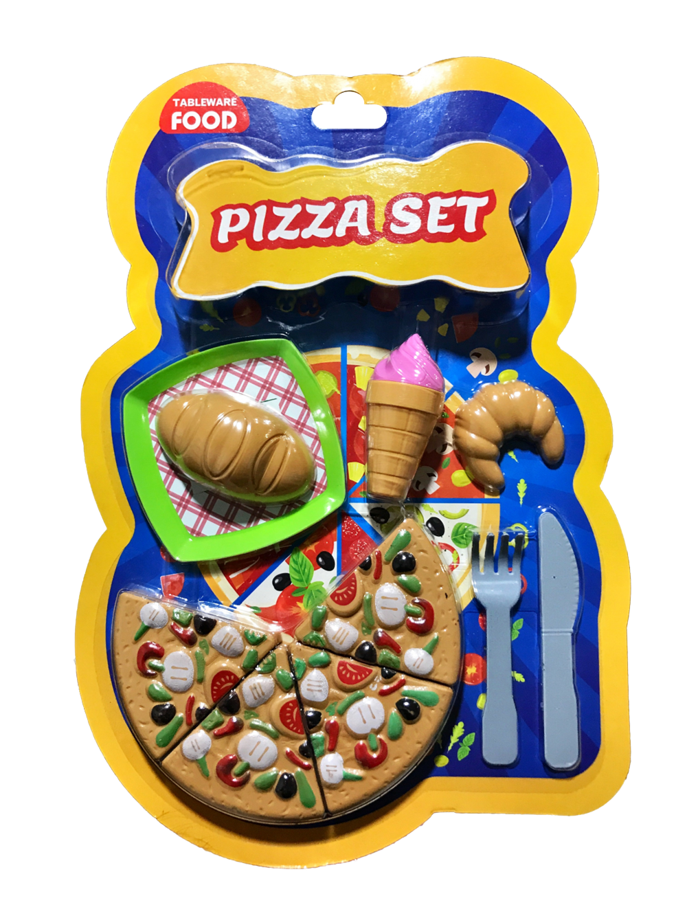 Tableware Food Küçük Pizza Seti (Kartela)