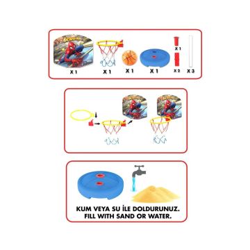 03653 Dede Spiderman Küçük Ayaklı Basket Potası