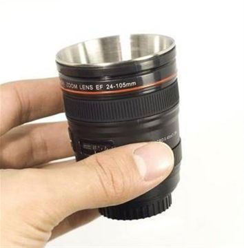 Objektif Lens Görünümlü İçi Çelik Shot Bardak 2 Adet Birden