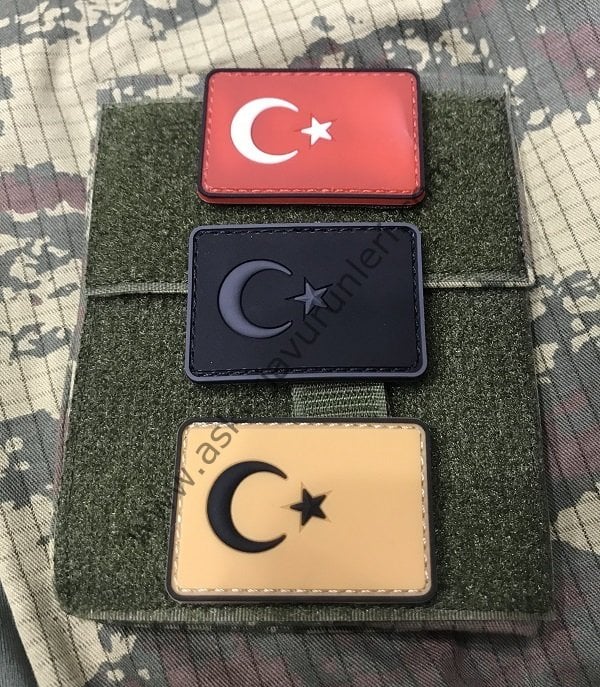 3d Slikonlu Türk Bayrağı Peç Arma