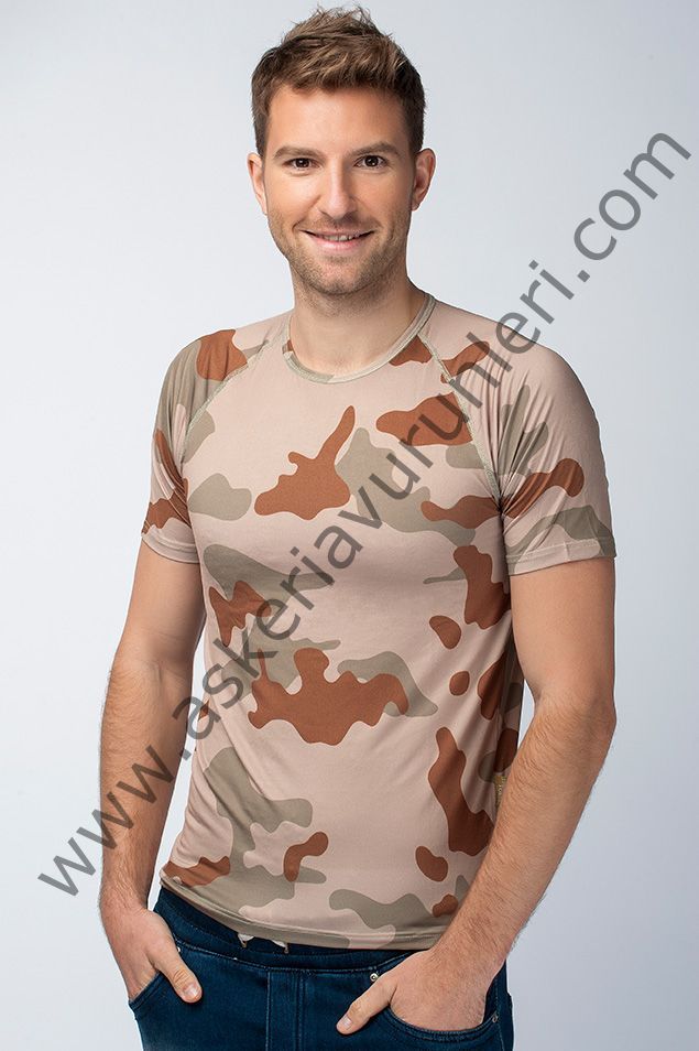 ARMY MICRO T-SHIRT DESERT ÇÖL CAMO