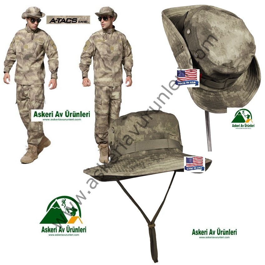 Military Boonie Jungle A-TACS Camo Hat
