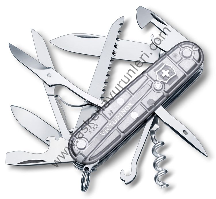 Victorinox Huntsman Silvertech Çakı Şeffaf Gümüş Vt 1.3713.T7