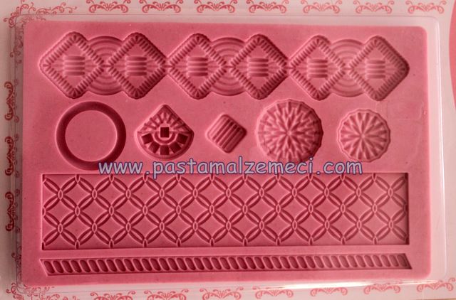 SLİKON MOLD PEMBE FARKLI DESENLER