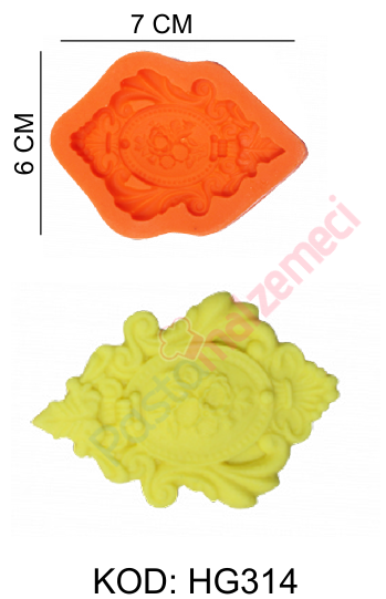 KABARTMA ÇİÇEK DESENLİ SİLİKON KALIP HG314