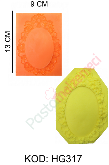 OVAL ÇERÇEVE SİLİKON KALIP HG317