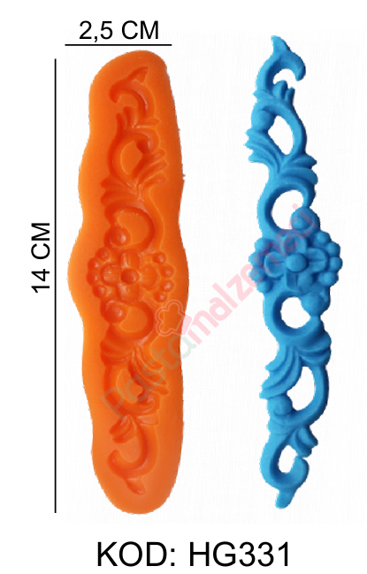 PASTA YAN BORDÜR SİLİKON KALIP HG331
