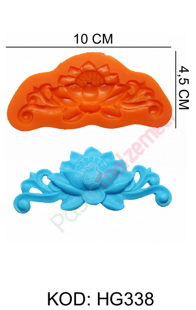 ÇİÇEKLİ ÖN BORDÜR SİLİKON KALIP HG338