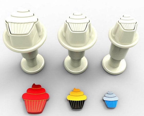 CUP CAKE MODELLİ MİNİ BOY ŞEKER HAMURU ENJEKTÖR KOPAT 3LÜ