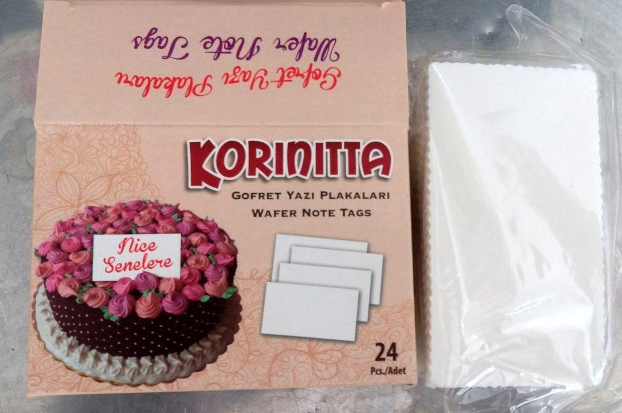 KORINITA GOFRET YAZI PLAKALARI 24 LÜ 9X6 CM