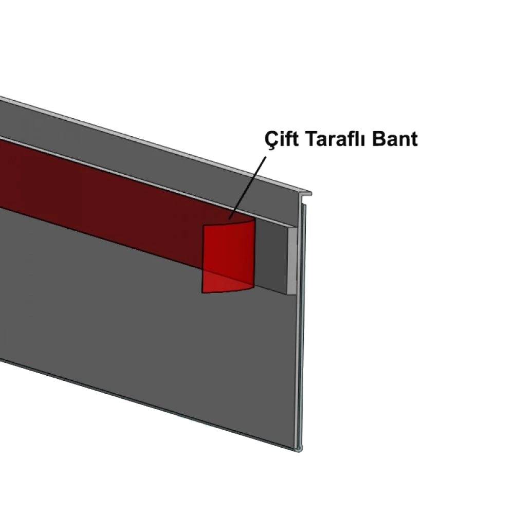 Arkası Yapışkanlı Etiket Profili ( 4 Cm X 100 Cm)(10 Lu Paket)