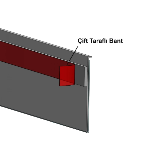 Arkası Yapışkanlı Etiket Profili ( 4 Cm X 100 Cm)(10 Lu Paket)