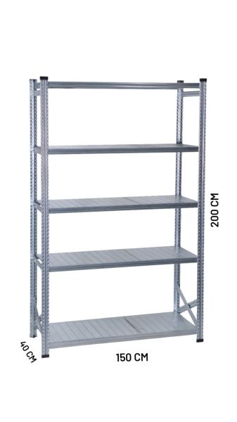 GALVANİZ RACK ÜNİTE 40X200 CM 5 KATLI