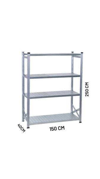 GALVANİZ RACK ÜNİTE 40X250CM 4 KATLI