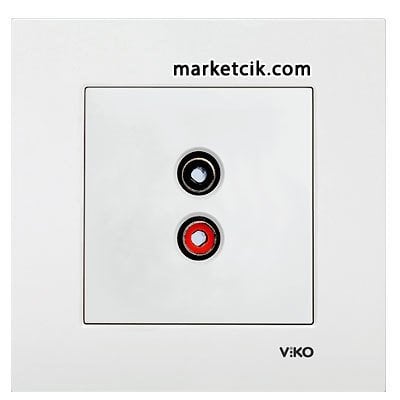 Viko by Panasonic Karre Beyaz Müzik Yayın Hoparlör Prizi