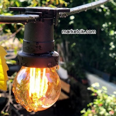 Sıralı Bahçe Aydınlatma, Seyyar Bahçe Işıklandırma Kablosu 1 Metre Aralıklı