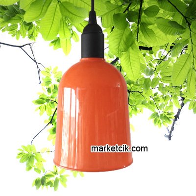 Marketcik Yuvarlak Turuncu Renk Park Bahçe Ağaç Feneri Işığı