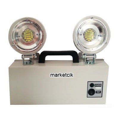 Ayaz 2x7 Watt Emergency Ledli Acil Durum Aydınlatma Armatürü Sac Kasa 5 Saat Şarjlı