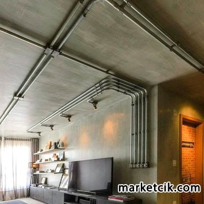 Marketcik Dekoratif 18lik 1/2 Galvanizli EMT Boru 3 Metre