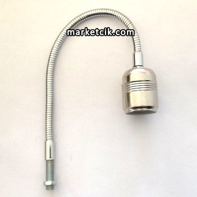 Kıvrımlı Spiral Aplik ve Masa Lambası Borusu 9 mm Parlak Krom Demir