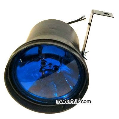 Marketcik 30 Watt Mavi Işık Aynalı Küre Pin Spot Işık Metal Kasa