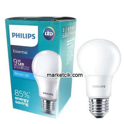 Philips Essential 9-70 Watt Led Ampul E27 Duylu Beyaz Işık