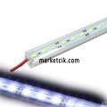 Led Bar Aydınlatma Armatürü 1 metre Şeffaf Cam Beyaz Işık