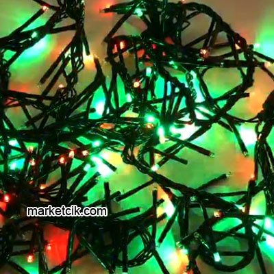 3 Metre 200 Ledli Hareketli İç Mekan Led Saçak Işık, RGB Renkli Yılbaşı Işığı