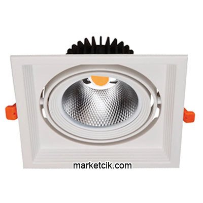 Marketcik 15 Watt Sıva Beyaz Siyah Tekli Led Spot Armatür Beyaz-Günışığı Işık