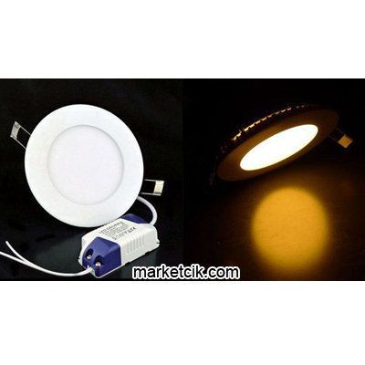 Marketcik 15 Watt Sıva Altı Yuvarlak Slim Led Panel Armatür Günışığı