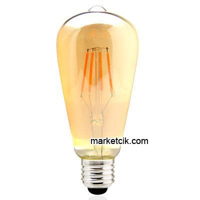 Edison Dekoratif 4 Watt Dim Edilir Led Armut Ampul, ST64 Dimli Led Ampul