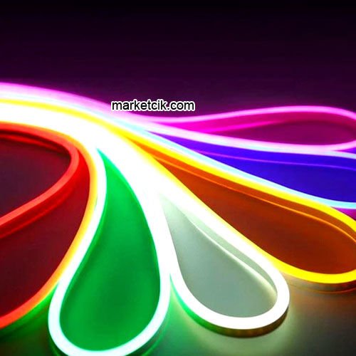Marketcik Neon Led Işık Yazı Tabela Aydınlatma Turkuaz Renk