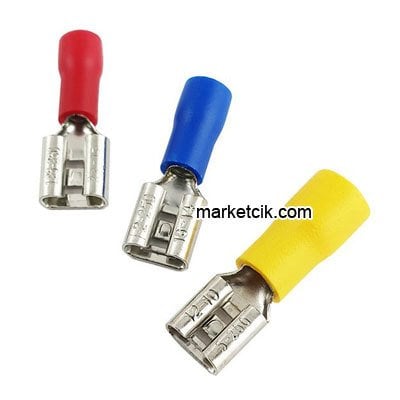 Marketcik 0,5-1,5 mm Dişi Faston Tip İzoleli Kablo Ucu