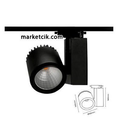 Marketcik 44 Watt Led Ray Spot Armatür Beyaz ve Günışığı Işık Osram-Samsung Led