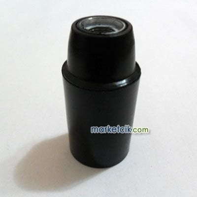 Marketcik Siyah Plastik E14 Duy Dekoratif Standart Avize Ampul Duyu