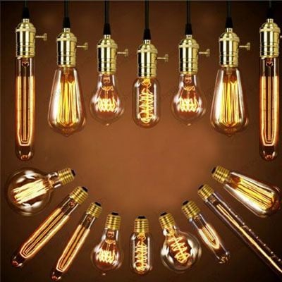 Edison Flemanlı Dekoratif Rustik Ampul 60 Watt E27 Duy, 11cm T45 Gemici Düz Tüp Ampul Modeli