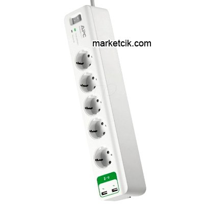 Schneider Electric APC PM5U-GR 5 li USB li Akım Korumalı Kablolu Grup Priz