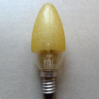 25 Watt E14 Duy Sarı Kristal Efektli Avize Ampulü Sarı Işık