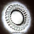 Ayaz Sıva Altı Dekoratif Kristal Cam  Led Spot Armatür 3 Watt Beyaz-Günışığı Işık