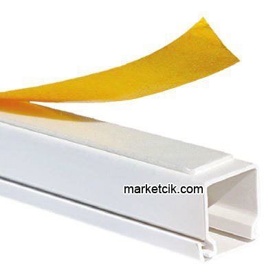 Marketcik 25x25 mm Yapışkanlı Kablo Kanalı Beyaz 110 metre Koli