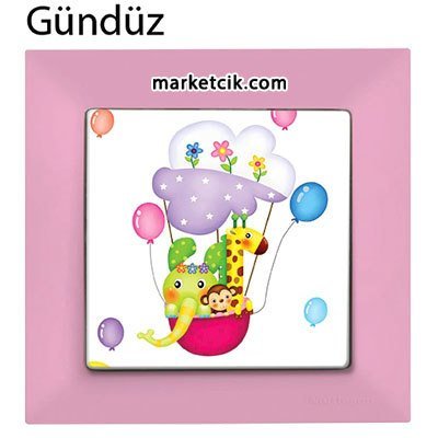 Mutlusan Candela Kids Balloon Pembe Tekli Anahtar Priz