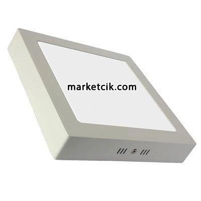 Pelsan-Tio 18 Watt Sıva Üstü Kare Led Downlight Armatür Günışığı-Beyaz Işık