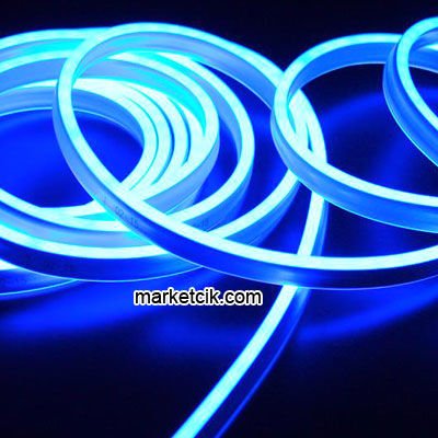 Ayaz İç ve Dış Mekan Neon Led Hortum Mavi Işık 50 Metre